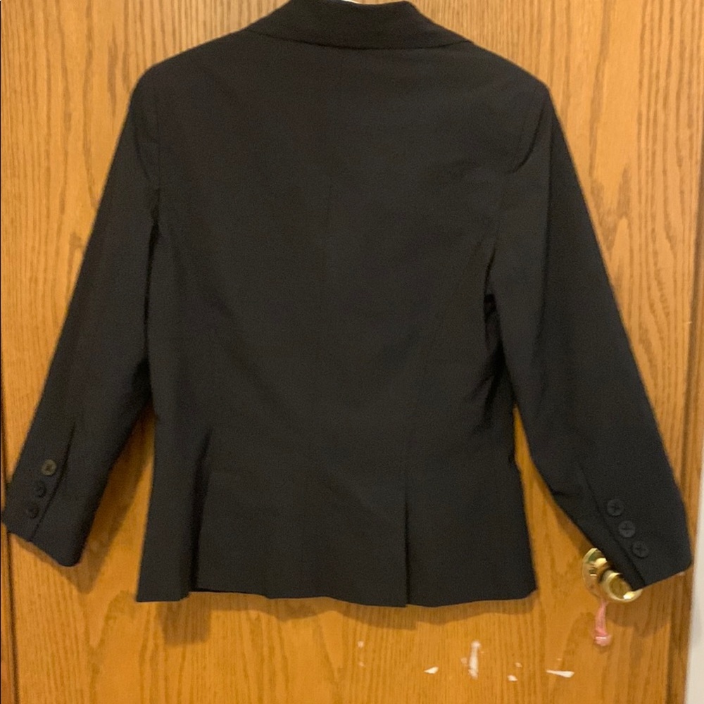 Zenobia Black silk Blazer with hidden buttons. Zenobia. - Picture 3 of 4
